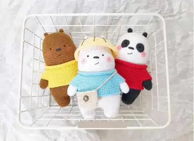 We Bare Bears Ice Bear Amigurumi Pattern